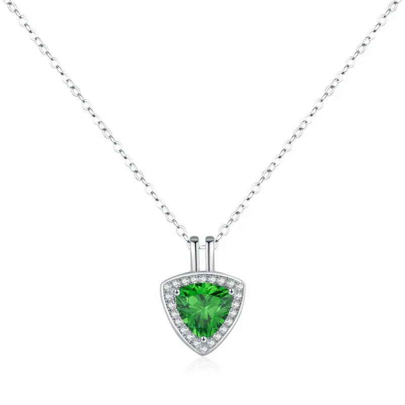 S925 Vintage Emerald Zirconia Necklace 80200378