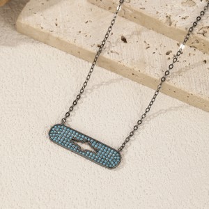 925 Sterling Silver Turquoise Star Satement Necklace 80200394