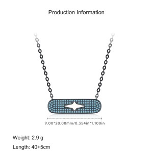 925 Sterling Silver Turquoise Star Satement Necklace 80200394