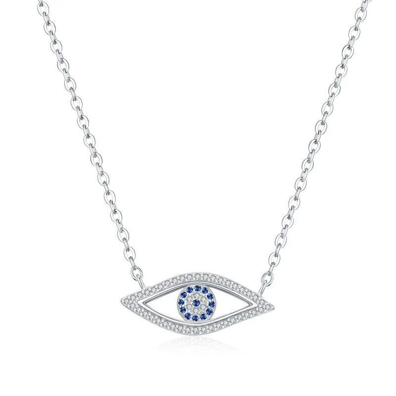 925 Sterling Silver Zirconia Eyes Necklace 80200395