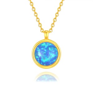 925 Sterling Silver Dreamy Opal Pendant Necklace 80200406