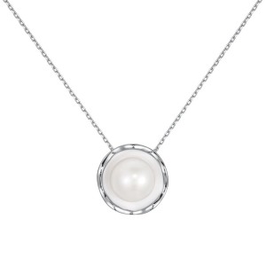 925 Sterling Silver Fresh Water Pearl Choker Necklace 80200408