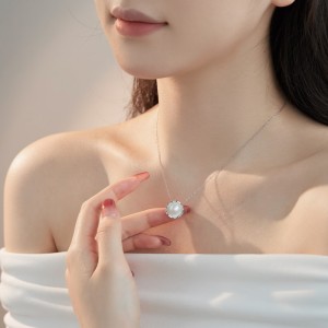 925 Sterling Silver Fresh Water Pearl Choker Necklace 80200408