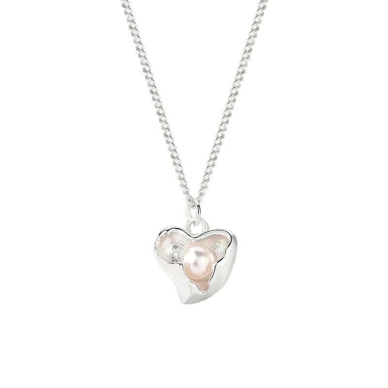 S925 Broken Heart Fresh Water Pearl Necklace 80200411