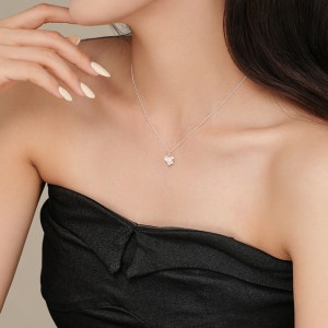 S925 Broken Heart Fresh Water Pearl Necklace 80200411