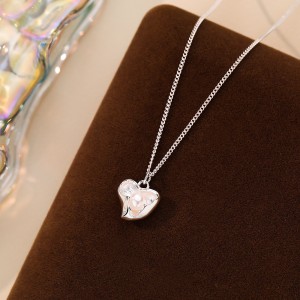 S925 Broken Heart Fresh Water Pearl Necklace 80200411