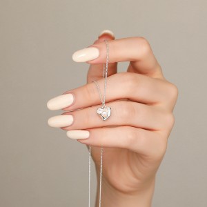 S925 Broken Heart Fresh Water Pearl Necklace 80200411