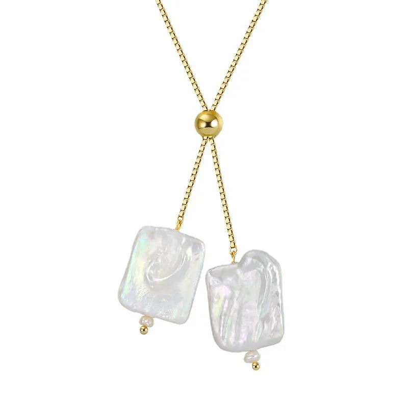 S925 Baroque Fresh Water Pearl Pendant Necklace 80200417