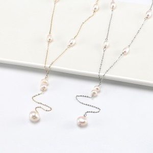 925 Sterling Silver Fresh Water Pearl Pendant Necklace 80200418