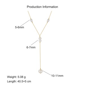 925 Sterling Silver Fresh Water Pearl Pendant Necklace 80200418