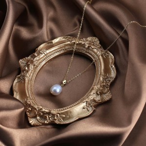 925 Sterling Silver Fresh Water Pearl Baroque Necklace 80200424