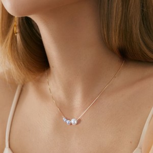 925 Sterling Silver Fresh Water Pearl Pendant Necklace 80200427