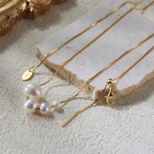 925 Sterling Silver Fresh Water Pearl Pendant Necklace 80200427