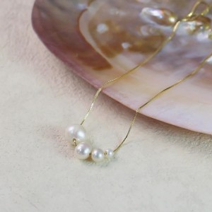 925 Sterling Silver Fresh Water Pearl Pendant Necklace 80200427