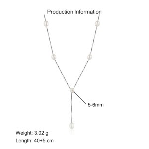 925 Sterling Silver Fresh Water Pearl Pendant Necklace 80200429