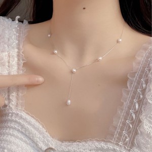 925 Sterling Silver Fresh Water Pearl Pendant Necklace 80200429