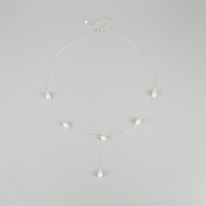 925 Sterling Silver Fresh Water Pearl Pendant Necklace 80200429