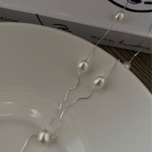 925 Sterling Silver Fresh Water Pearl Pendant Necklace 80200429