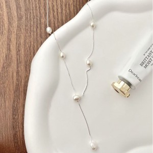 925 Sterling Silver Fresh Water Pearl Pendant Necklace 80200429