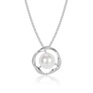 925 Sterling Silver Vintage Fresh Water Pearl Necklace 80200430