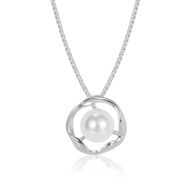 925 Sterling Silver Vintage Fresh Water Pearl Necklace 80200430