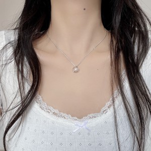 925 Sterling Silver Vintage Fresh Water Pearl Necklace 80200430