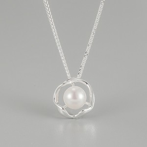 925 Sterling Silver Vintage Fresh Water Pearl Necklace 80200430