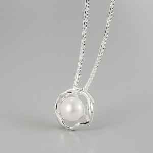 925 Sterling Silver Vintage Fresh Water Pearl Necklace 80200430