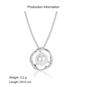 925 Sterling Silver Vintage Fresh Water Pearl Necklace 80200430