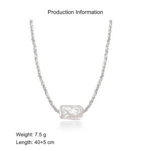 925 Sterling Silver Baroque Fresh Water Pearl Pendant Necklace 80200433