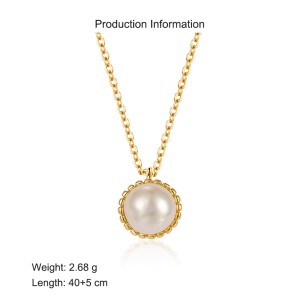 925 Sterling Silver Baroque Fresh Water Pearl Pendant Necklace 80200434