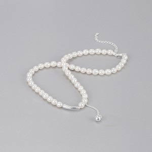 925 Sterling Silver Fresh Water Pearl Choker Necklace 80200437