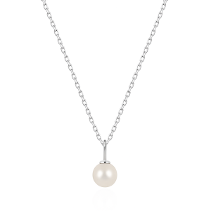 925 Sterling Silver Fresh Water Pearl Pendant Necklace 80200438