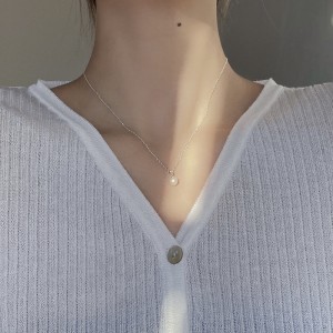 925 Sterling Silver Fresh Water Pearl Pendant Necklace 80200438