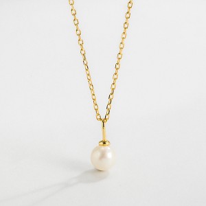 925 Sterling Silver Fresh Water Pearl Pendant Necklace 80200438