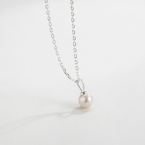 925 Sterling Silver Fresh Water Pearl Pendant Necklace 80200438