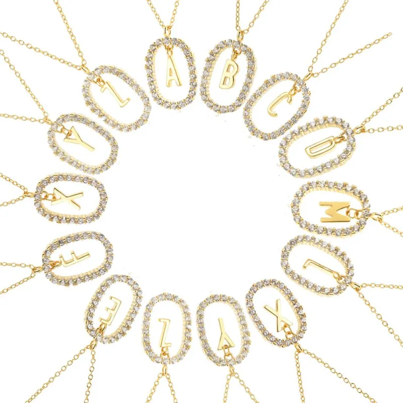 925 Sterling Silver Gold Tone Letter Pendant Necklace 80200443