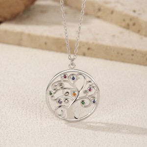 925 Sterling Silver Tree of Life Pendant Necklace 80200452