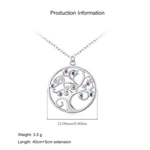 925 Sterling Silver Tree of Life Pendant Necklace 80200452