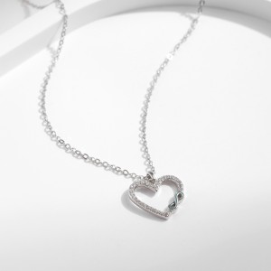 925 Sterling Silver Heart & Infinity Pendant Necklace 80200453