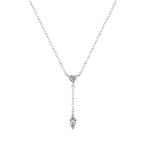 925 Sterling Silver Geometric Y-Shaped Necklace 80200458