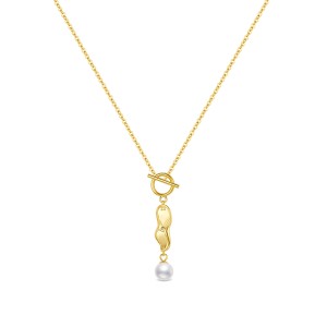 925 Sterling Silver French Style Pearl Necklace 80200462