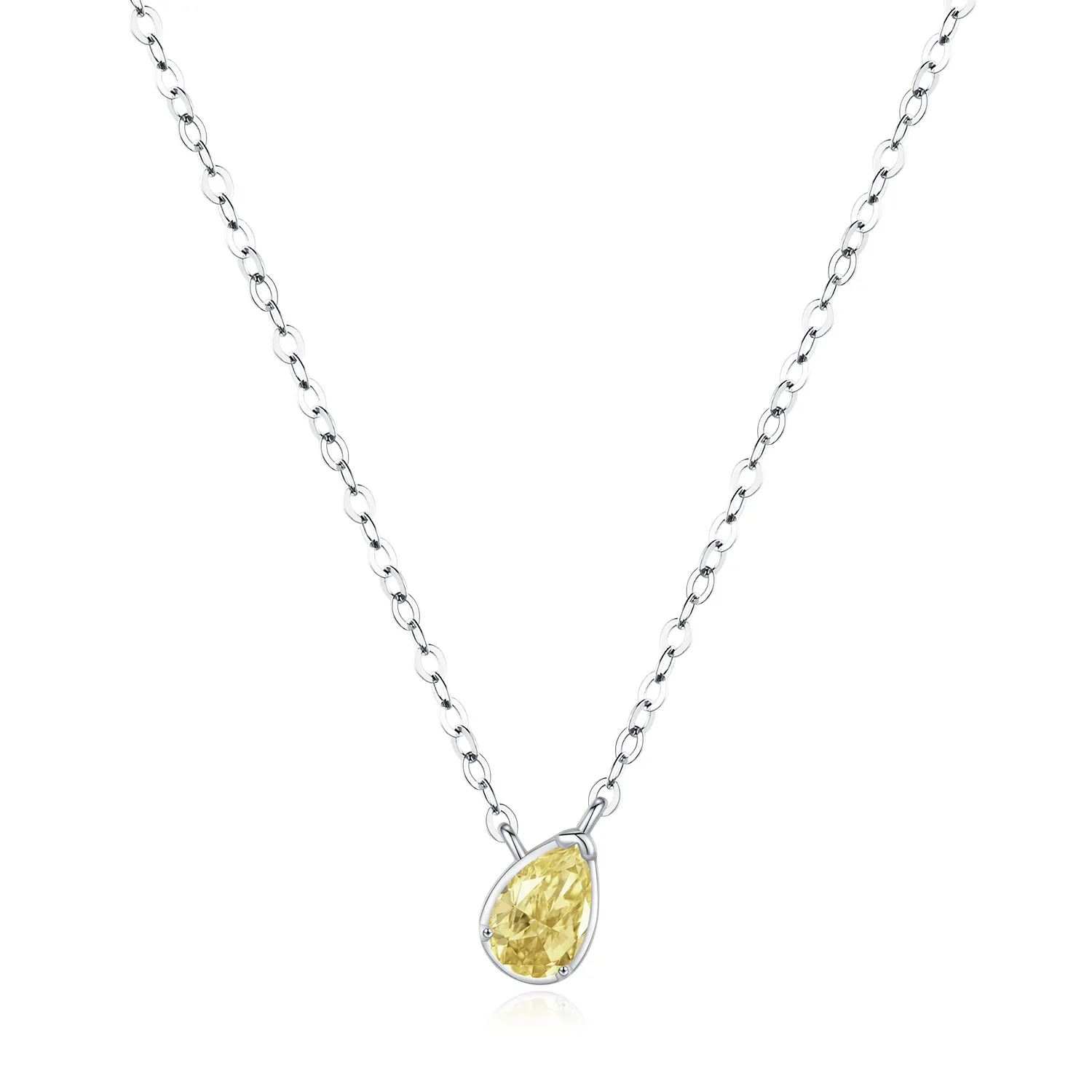 925 Sterling Silver Teardrop Pendant Necklace 80200467