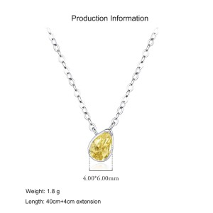 925 Sterling Silver Teardrop Pendant Necklace 80200467