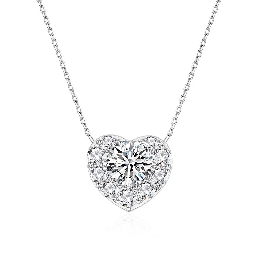 925 Sterling Silver Sparkle CZ Heart Necklace 80200479 925 Sterling Silver Sparkle CZ Heart Necklace 80200479