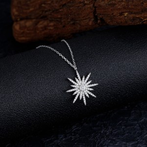 925 Sterling Silver Zircon Starlight Pendant Necklace 80200493 925 Sterling Silver Zircon Starlight Pendant Necklace 80200493