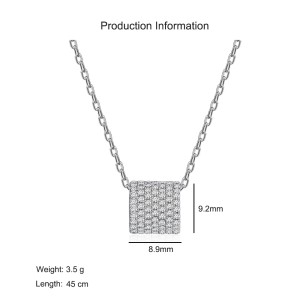 925 Sterling Silver Cylinder Pendant Necklace 80200496