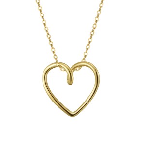 925 Sterling Silver Minimalist Heart Choker Necklace 80200508