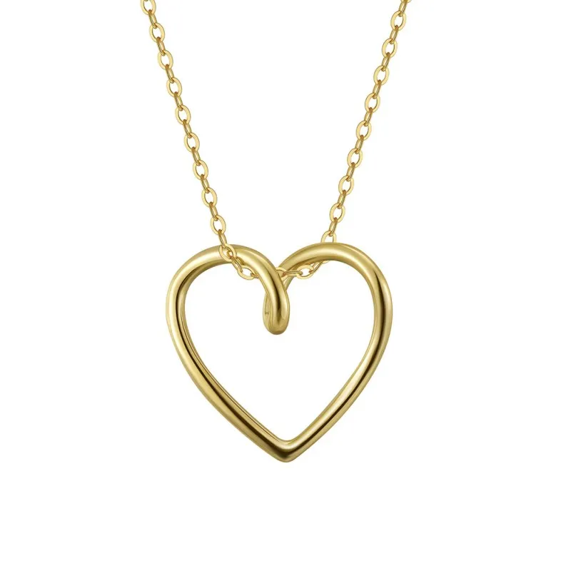 925 Sterling Silver Minimalist Heart Choker Necklace 80200508