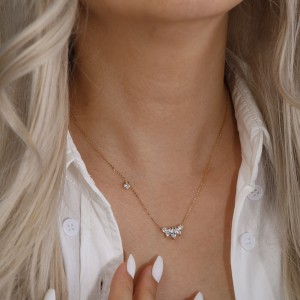 925 Sterling Silver Marquise Zircon Pendant Necklace 80200510